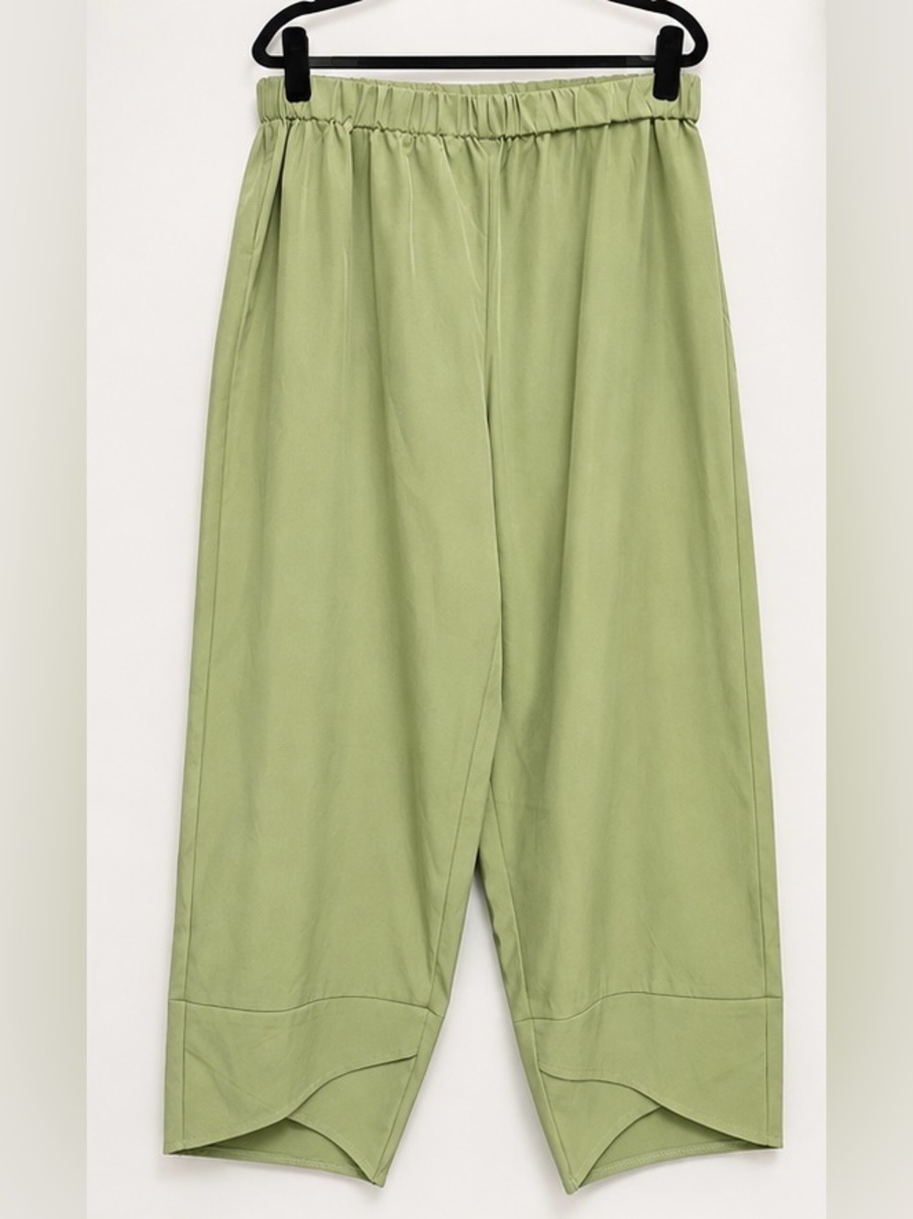 SHEIN Curve Green Wide Leg Tulip Hem Pants Size 1XL
